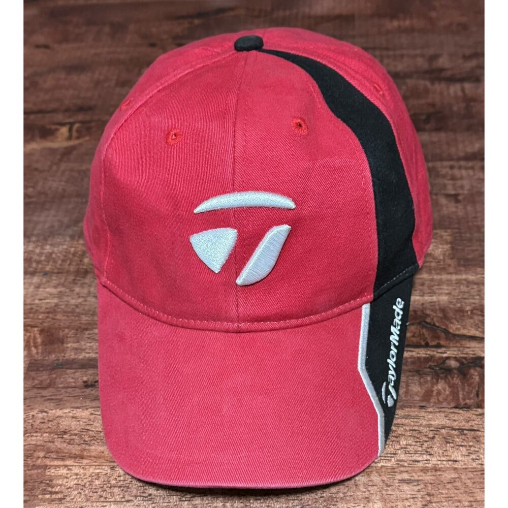 Taylormade Hat Cap Strap Back Red One Size Golf Golfer Adjustable